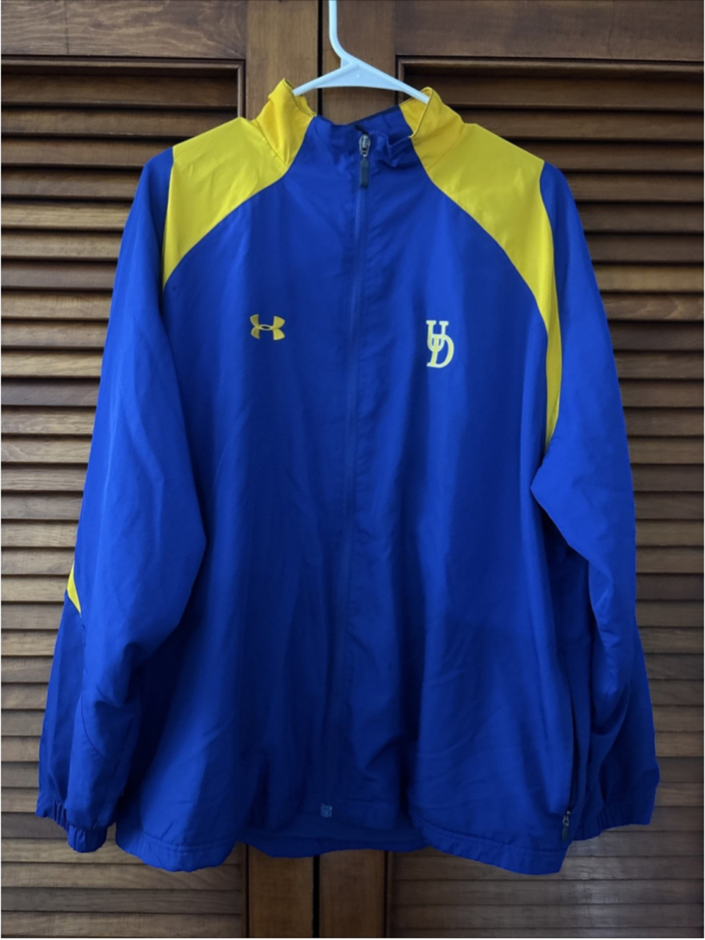 Delaware Blue Hens Under Armour Full Zip Windbreaker Jacket Size Adult Large